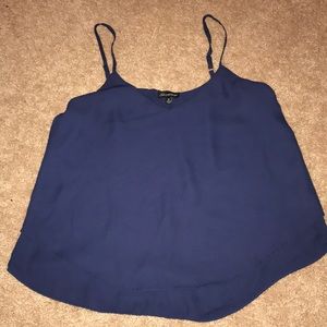 Navy blue chiffon tank top